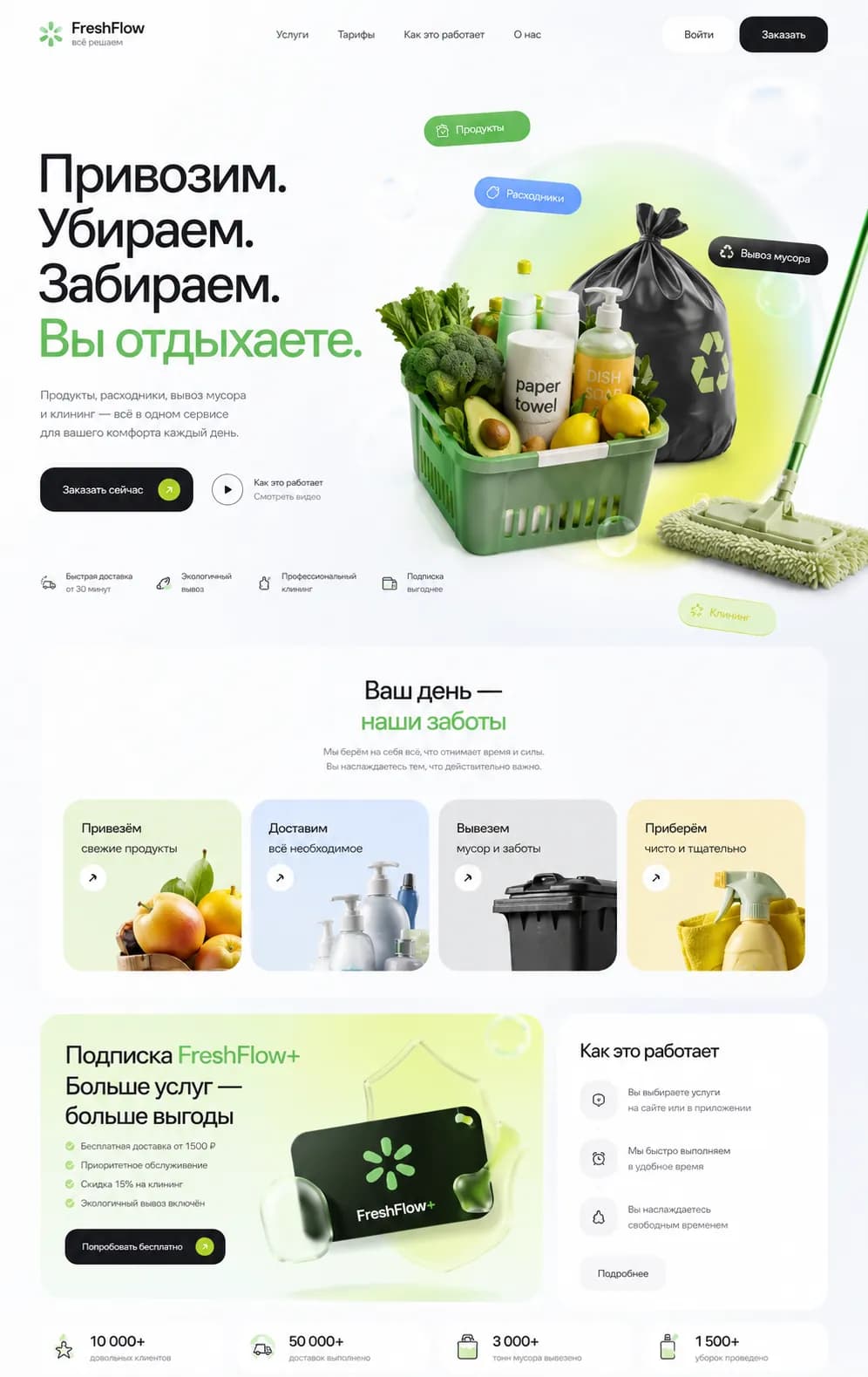 FreshFlow — Сайт сервиса
